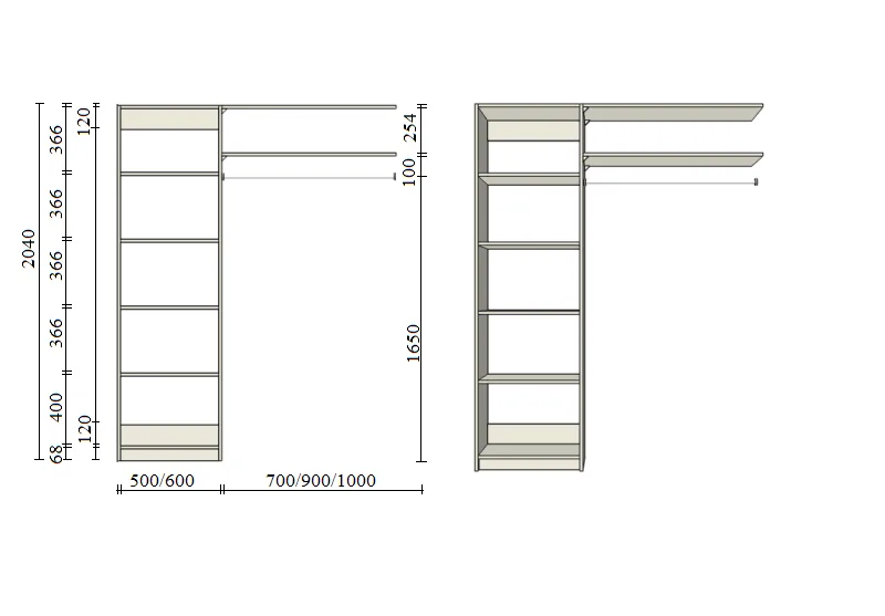 Variants D, Variants D (1100-1600mm)